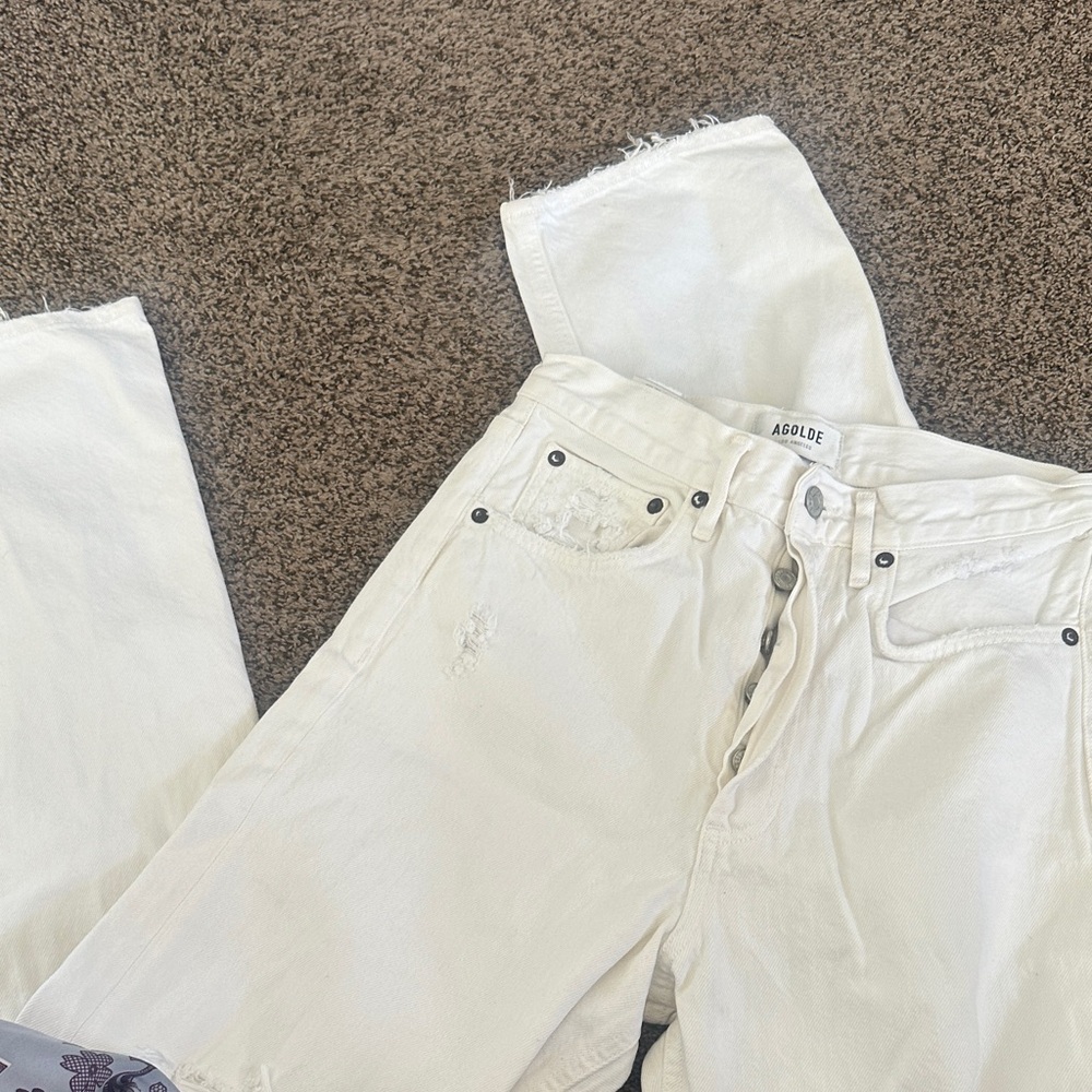 Agolde Women's Cream Flare Jeans